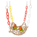 Hypeety Hanging Hemp Rope Hammock Swing for Bird Parrot Cockatoo Budgies Parakeet Cockatiel Lovebirds Cage Perch Swinging Training Toys - color: Rope Hammock