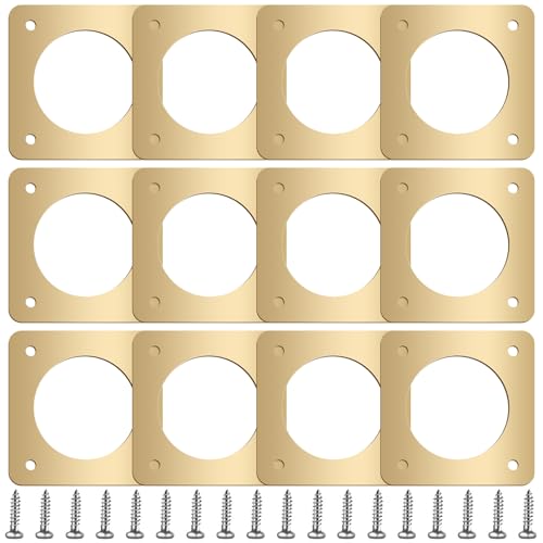 Hotop 12 Pcs 1 1/4 Inch Opening Bluebird Metal House Hole Guard Portal Bird House Protect Bird Room Guard Copper Portal with Opening for Eastern Bluebird Rooms Sparrow Houses(Gold) - color: Gold, size: 1 1/4 Inch, style: Opening
