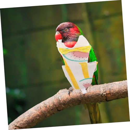 Totority Breathable Lightweight Diaper Flight Suit for Parakeets and Parrots Reusable Washable Pet Clothes for Outdoor Activities Comfortable Skin-Friendly Parrot Nappy in Watermelon S