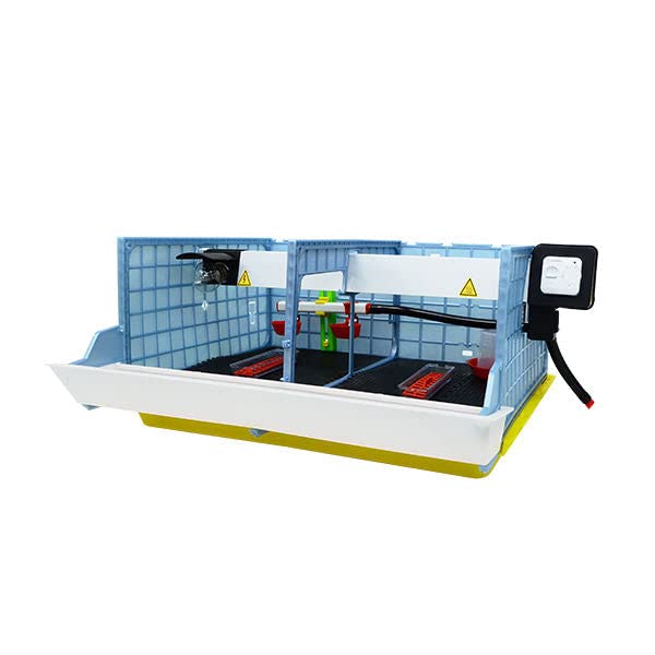 Hatching Time 9.5" Chick Brooders – Stackable or 2-Section Options with Automatic Heating, Modular Design, Easy to Clean, Ideal for Quail, Pheasant, and Baby Chicks (2 Section) - style: 2 Section, 1 Layer