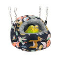 Bird Nest House Winter Warm Bird Bed Hanging Hammock Snuggle Hut for Parakeets Budgies Cockatiels Conures Quaker Parrot (Small, Black) | Soft fleece warm, plastic support plate anti-collapse, removable washable pad, dual mount, for parakeets/cockatiels/co