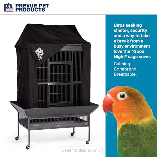 Prevue Pet Products Large Bird Cage Cover - 12505 Black 36" L x 24" W x 49" H - size: 36.0"L x 24.0"W x 49.0"H