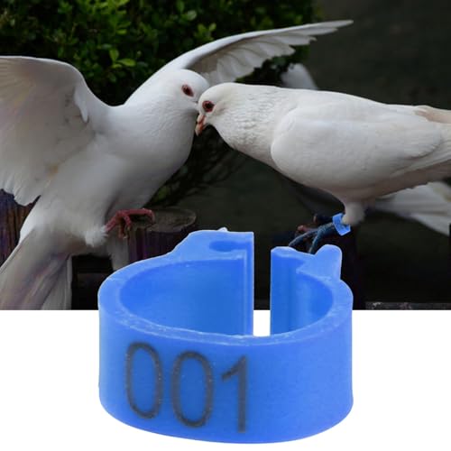 Chicken Identification Band, Plastic Poultry Rings, Poultry Identification Bands for Quail, Dove, Finch and Small Poultry(Dark Blue) - color: Dark Blue