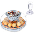 Smart Chicken Incubators for Hatching Eggs with Automatic Turner Small Poultry Duck Quail 12 Egg Incubator Temperature Control Display Hatcher Machine (Mechachick, ℉) - color: Mechachick