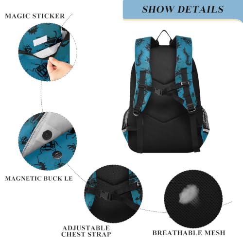 Kids Backpack Elementary Middle School Bags for Boys Girls | Travel, Daypack, Lightweight, Waterproof, with Reflective Strip - color: Multi 25