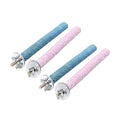 4 Pcs Bird Perch Stand Toy,Random Bird Perch Stand Toy Wood Parrot Grinding Claw Sticks Sanded Cage Toy for Parakeets Finches Parakeet Toys, Sanded Surface Cage Accessories for Parakeets Finches