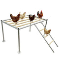XCL Chicken Roosting Bars Large, Chicken Perch for Coop,Metal Frame Wood Chickens Perch for Backyard Poultry Roosting, Easy to Assemble Clean, Farm Chicken Toys, Accessories (Platform 42" L x 24" W)
