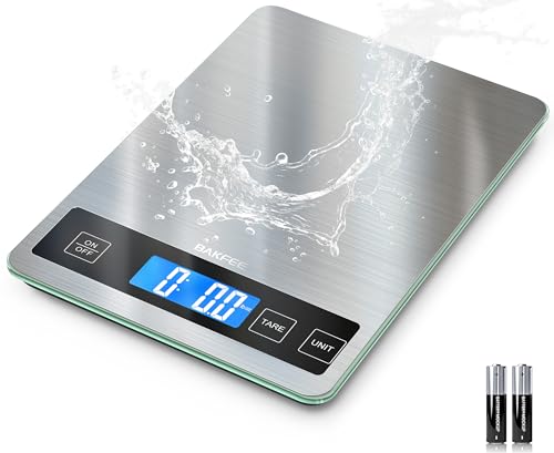 Food Scale, 33lb Kitchen Scale with 1g Precision, for Cooking, Black | Premium Stainless Steel & Tempered Glass, Splash-Resistant Sturdy Surface, 5 Units, Tare, Baking & Meal Prep - color: Non-Rechargeable-Black