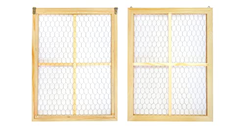 Chicken Wire Frame 2-Pack Unfinished Wood Picture Frame for Homemade Crafts(Outer 12 x 16 in, Interior 10.3 x 14 in) - size: 12X16 in