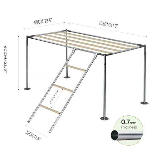 Chicken Roosting Ladder, Chicken Perch Coop, Large Metal Coop Accessories, Strong and Durable, Easy to Installation&Clean, Backyard Playground, 43.3' L X 19.3' W X 39.4'