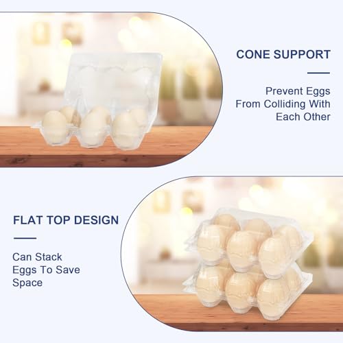 Pintuson Large 120 Pack Egg Cartons Cheap Bulk, Jumbo Egg Carton - 6 Count Duck Cartons Bulk - Exact Large Half Dozen - color: Large-120PK-6CT