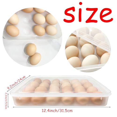 Jgalnim 3Pack Egg Trays,Deviled Egg Containers with Lid,Egg Container Carrier,Refrigerator Portable Egg Trays for 72 Eggs Storge Holder Easter Day Thanksgiving Party Home Kitchen Supplies - style: 72 eggs