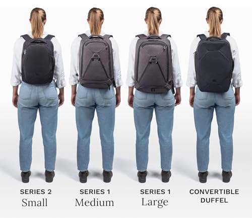 Knack Series 1 Laptop Backpack Fits up to 15 Inch - Knack Bags Carry-On Backpack, TSA Approved, Expandable Travel Backpacks With 3 Day Outfit Capacity (Stealth Black, Medium) - color: Black, size: Medium