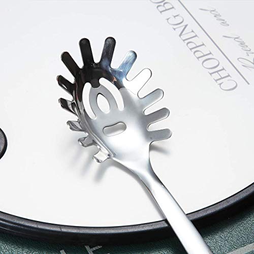 Spaghetti Spoon, Berglander Pasta Server, Stainless Steel Pasta Spoon, Pasta Fork, Noddle Fork, Heat Resistant, Dishwasher Safe, Easy to Clean - size: K. Pasta Server