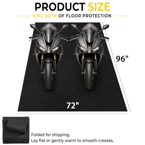 Oil Spill Mat - Garage Floor Mat, Absorbent Oil Pad, Premium Rubber Mat, Waterproof, Contain Liquid, Protect Garage Surface from Spill & Stain, Reusable, Washable, Durable, Black, 72” x 96” - size: 6' x 8' (Rectangular)