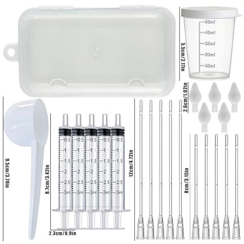 Baby Bird Feeding Syringe Kit,Hand Feeding Syringe for Birds,Pet Syringe Feeding Tool, Parrot Feeding Tubes Set for Small Baby Birds Pet Kittens (B) - color: B