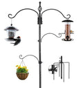 Bird Feeding Station Feeder Pole - Multi Hook 63 inches Stand for Watching Attracting Wild Bird Outdoor Hanging Pole by Highpro, 5-Prong Anchor Base - size: 63 Inch