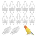 Cage Food Holder, Cuttlefish Bone Feeder Device Clamp Bird Cage Accessories, Millet Holder for Birds Cages, Small Animal Fruit Vegetable Stick(White)
