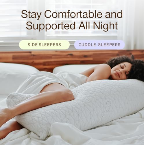 Coop Home Goods Original Adjustable Body Pillow, 20x54 Long Pillow for Back, Shoulder, Hip and Knee Support, Side Sleeper Body Pillows for Adults with Memory Foam & Washable Cover - size: Body Pillow