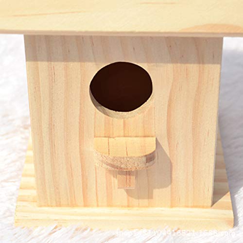 Wooden Birdhouse Creative Wooden Hanging Bird House | Suitable for Small Bird DIY Birdcage Making or Decoration