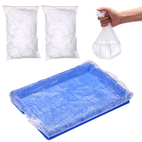 Disposable Bird Cage Liners, Clear Plastic Cage Liners for 20x13 Inch Pallets Tray Universal Elastic Film, (100 Pcs), Intended for Parakeet/Cockatiels/Rabbit/Guinea Pig - size: 20x13 Inch