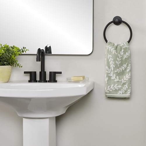 SKL Home Leaf Sprig 100% Cotton Jacquard 2pc Hand Towel Set, Reversible & Decorative for Bath/Kitchen/Bar & Gift, Sage - color: Leaf Spring, Sage