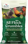 Manna Pro All Flock Crumbles with Probiotics, Chicken & Duck Food, 25 lb | Complete Feed for Mixed Flocks, 16% Protein, Chicken & Duck Feed, Added Probiotics for Digestion, Easy-to-Eat Crumbles - size: 25 Pound (Pack of 1)