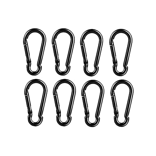 8 Pcs Carabiner Clip Spring Snap Hook - M6 2.36 Inch Heavy Duty Snap Hooks Quick Link for Hiking Camping Fishing Swing Hammock, 270lbs Capacity - color: M6 (2.36Inch)-8Pcs