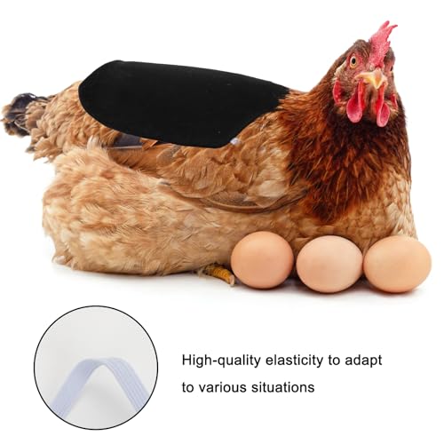 3pcs Chicken Saddle for Hens, Protective Hen Aprons Chicken Back Cover, Soft Feather Protector Accessories (Green, Black, Khaki)