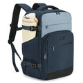 30L Travel Backpack for Women & Men: Flight Approved Carry On Backpack, TSA Personal Item Bag with Water Bottle Pocket, Weekender Essentials Backpacks fits 15.6" Laptop - Black Blue - color: Black Blue, size: Large