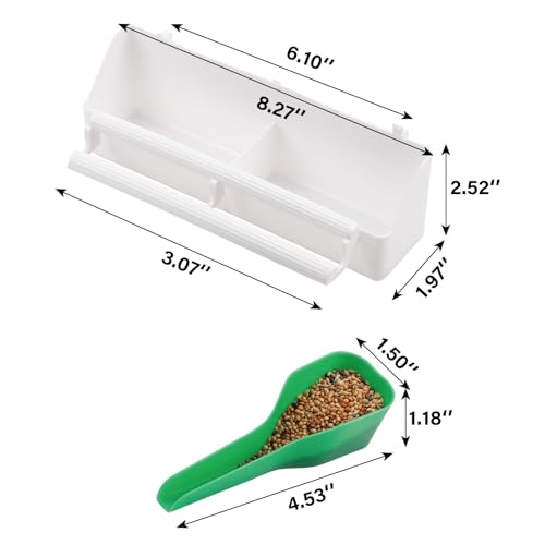 IBWell 4 Pack Bird Feeder for Cage Bird Food Bowl Parakeet Feeder Bird Water Parrot Feeder