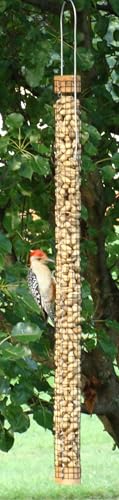 Backyard Birds Unlimited Cedar Whole in-Shell Peanut Outdoor Hanging Wild Bird Feeder Made in the USA-Large 42" Inch - size: Large