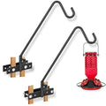 2 Pack 13.5 Inch Deck Hooks for Vertical Railing, Adjustable Deck Bird Feeder Hanger for Hanging Lanterns, Wind Chimes, Flower Baskets, Suet Feeders - size: 13.5 Inch