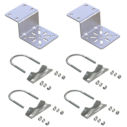 Pole Mount Bracket Anti Vibration Antenna Mount Universal Wall Mounting Bracket [ Without The Pole ] for Security Camera PTZ Dome Indoor Outdoor AP Access Point Client CPE Kits 2 PCS - color: 2 PCS