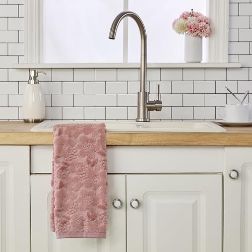 SKL Home Blossom Floral 100% Cotton Jacquard 2pc Hand Towel Set, Decorative for Bath/Kitchen/Bar & Gift, Blush - color: Blossom Floral, Blush