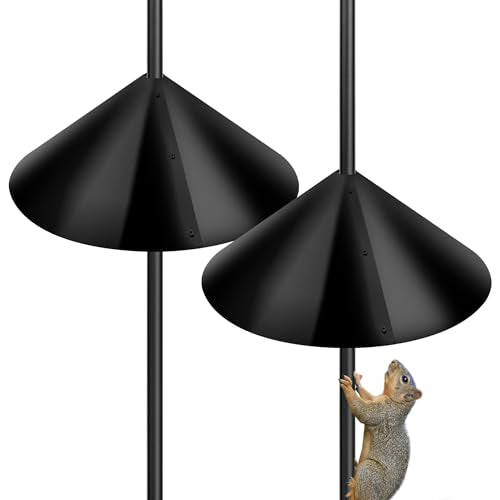 Wide Squirrel Baffle for Bird Feeder Pole,Anti Squirrel Guard Stopper,Against Climbing Squirrels,2Pack