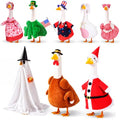 8 Set Funny Style Porch Goose Outfit 23inch, Seasonal Bundle | For Lawn Yard Decor, Seasonal Themes Include Fall Halloween Thanksgiving Christmas Valentines Easter Summer, Dress Hat Set - size: 23Inch, style: Funny Style