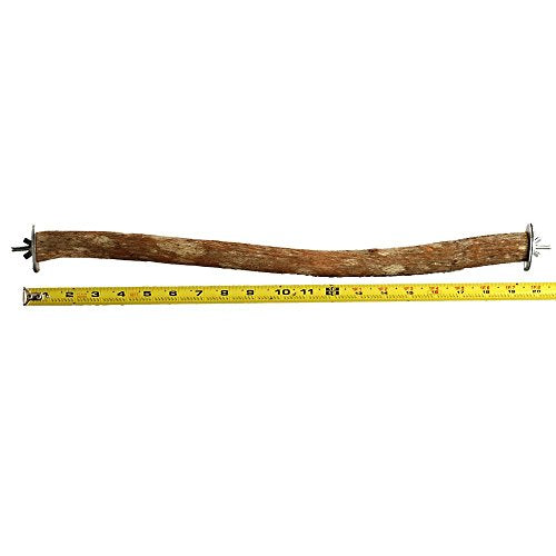 Polly's Full Length Hardwood Cage Perch for Parakeets, Cockatiels, Cockatoos, Macaws, and Other Birds (20") - size: 20"