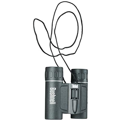 Bushnell 132516 Powerview 10x25 Compact Folding Roof Prism Binocular (Black)