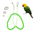 Wishlotus Parrot Flying Rope, 5 Meters Parrot Foot Chain Flying Training Leash Outdoor，Anti-Bite Elastic String Training Harness for Agapornis Fischeri Cockatiels Starling Birds (Green) - color: green