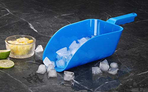 New Star Foodservice Commercial Grade Polycarbonate Plastic Utility Ice Scoop, Blue, 64 oz - color: Blue, size: 64 oz.