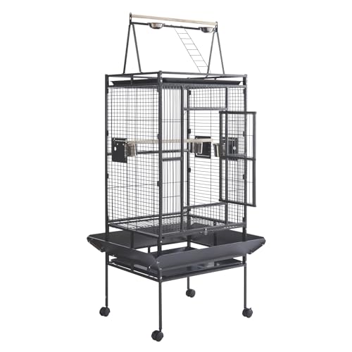 Panana Large Bird Cages Parrot Cage Wide Flight Metal Animal Cage for Budgie Parakeet Conure with Rolling Stand Wheels (69 inch Height)