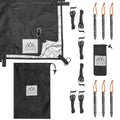 Waterproof Camping Tarp Shelter for Backpacking, Hiking, Hammock, and Bushcraft (Black, 10 FT x 12 FT)