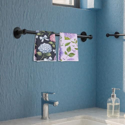 2 Pcs Artistic Hydrangea Kitchen Towels Decorative Hand Towels 02 | Waffle Soft Tea Towel for Home, Bathroom, Absorbent Microfiber Dish Cloth, Housewarming Gifts for Women, Mom - color: Multi 1212