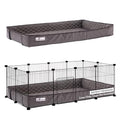 Paw Inspired Critter Box Cage Liner, Raised Sides, C&C 2x4 (12 Inch Grids) | Washable Fleece Bedding for Guinea Pigs Rabbits, Hamsters, Small Animals, Edge Protected Pee Pads - size: 2x4 (12" Grids)