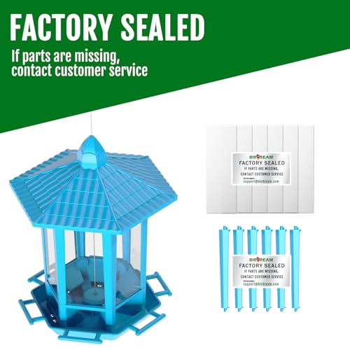 Birdream Bird Feeders for Outdoor Hanging, Fun Installation Pagoda Design Wild Birdfeeder, Attracting Wild Birds Sparrows Finch Cardinal Goldfinch Chickadee - Blue - color: Blue, size: 1 PACK