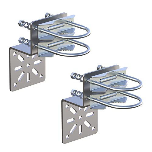 Pole Mount Bracket Anti Vibration Antenna Mount Universal Wall Mounting Bracket [ Without The Pole ] for Security Camera PTZ Dome Indoor Outdoor AP Access Point Client CPE Kits 2 PCS - color: 2 PCS
