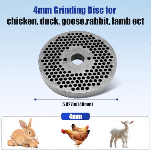 6PCS 148mm Feed Pellet Machine Plate 2.5mm 3mm 4mm 6mm 8mm | for Poultry Chicken Duck Machine Pelletizer