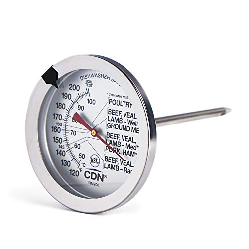 CDN Ovenproof Meat Thermometer NSF Certified Pro Accurate, Temperature Guide on 2" Dial - Easy-to-Read - Poultry, Roasting, Waterproof - IRM200 - size: 2" Dial
