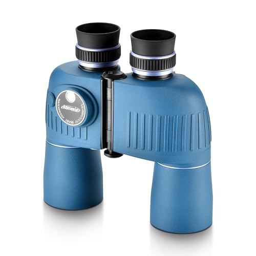 AOMEKIE 10X50 Marine Binoculars for Adults with Rangefinder Compass, Waterproof Marine Binoculars for Sailing Boating Fishing for General Marine and Outdoor Viewing